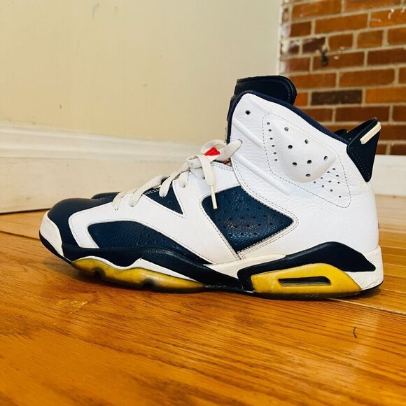 Jordan Retro 6 V1 Retro Olympic 2012 White Blue Size 13 Sneakers 38464-130 - Picture 8 of 13
